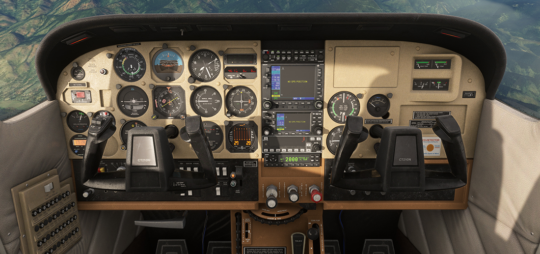 Painel do CT210N com aviônicos modernos