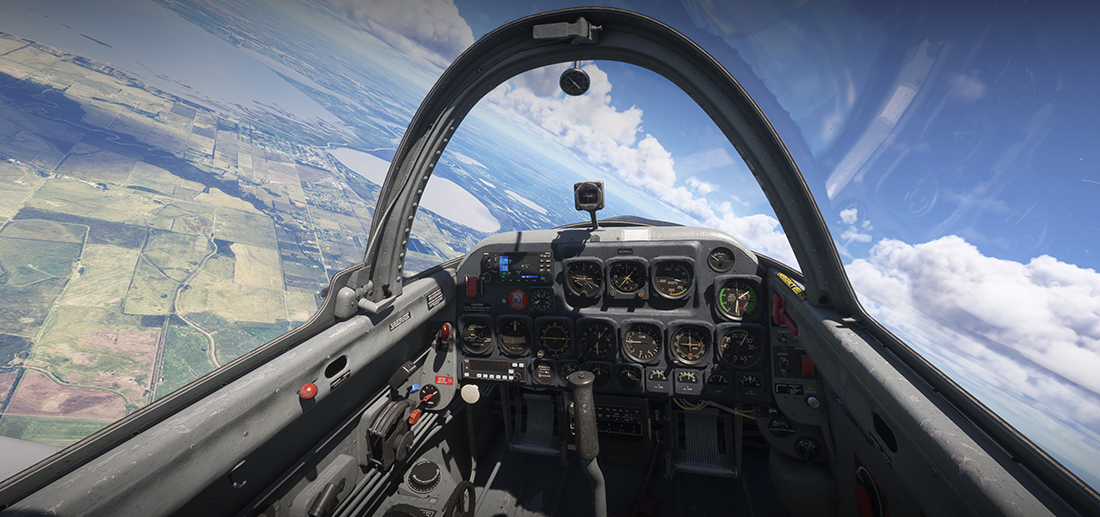 Cockpit do T-34B Mentor - Painel principal