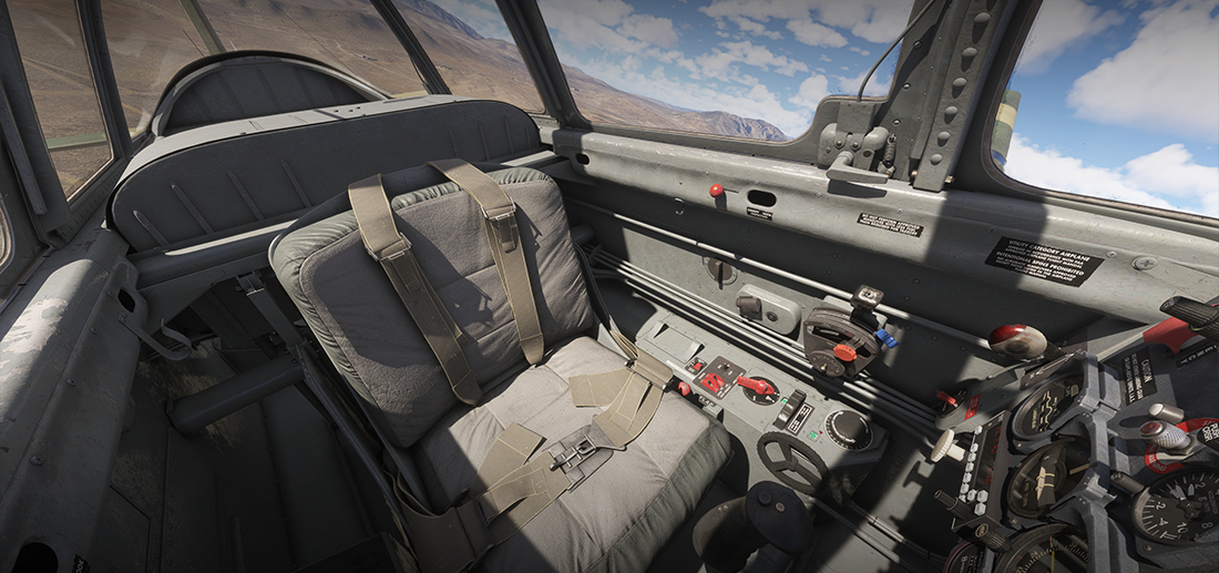 Cockpit do T-34B Mentor - Painel central